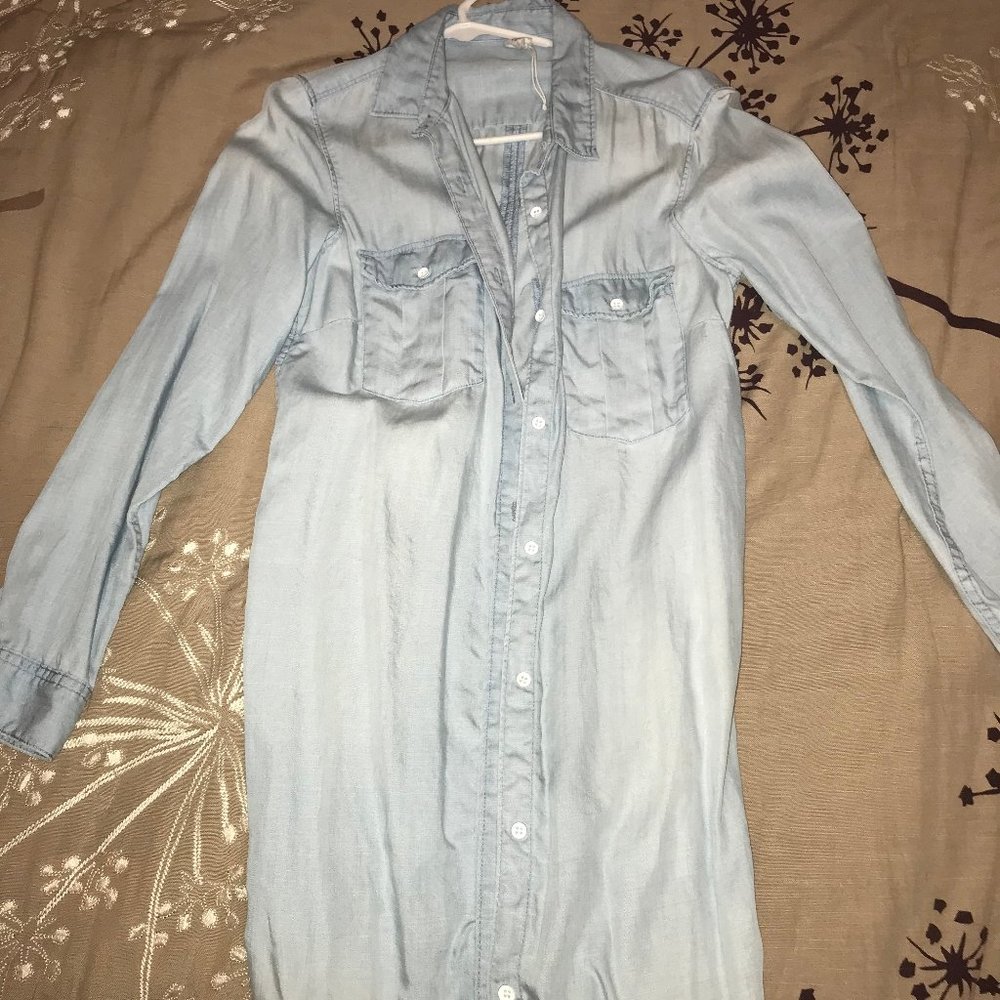 Maurices Chambray Cardigan